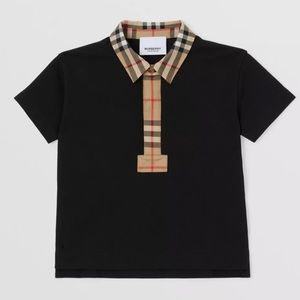 Burberry, Vintage Check Trim Cotton Piqué Polo Shirt